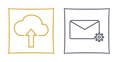 Upload to Cloud and Message Settings Icon vector