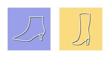 Boots with Heels and Long Boats Icon vector