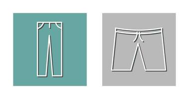 pantalones y pantalones cortos icono vector