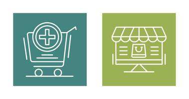 Add to Cart and Online Shopping Icon vector