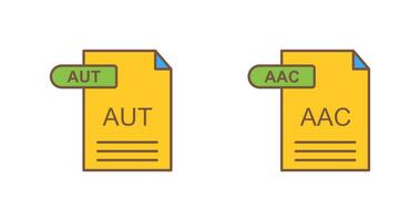 AAC and AUT Icon vector