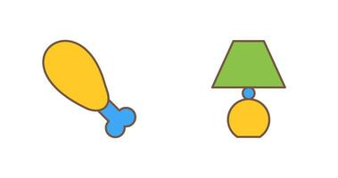 Leg and Lamp Icon vector