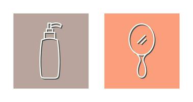Cosmetic Product and Mirror Icon vector