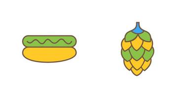 Hot Dog and Hops Icon vector