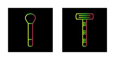 Brush and Razor Icon vector