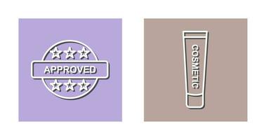 Approved and Creem Icon vector