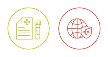 Blood Test and global Icon vector