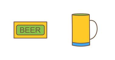 Beer Sign and Beer Mug Icon vector