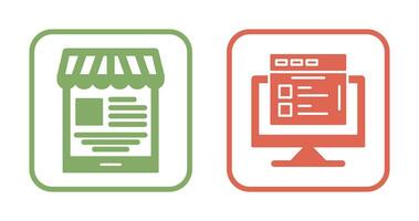 Mobile Shop and Search Product Icon vector