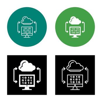 Cloud Coding Vector Icon