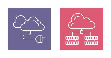 Cable and Server Icon vector