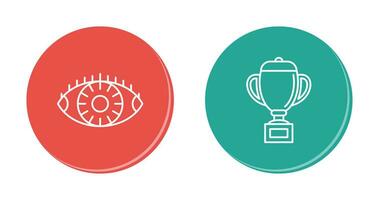 Vision and trophy Icon vector