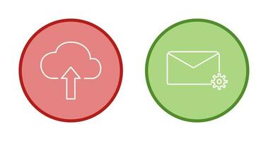Upload to Cloud and Message Settings Icon vector