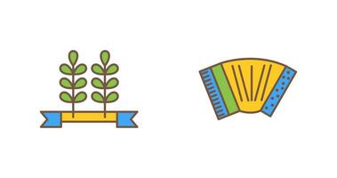 Accordion a d Wheat Icon vector