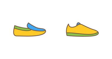 de los hombres mocasines y casual Zapatos icono vector