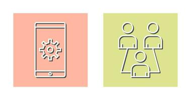 Network Settings and Connected Users Icon vector
