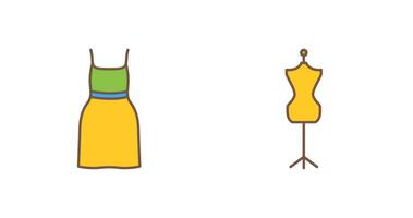 Cocktail Dress and Dress Holder Icon vector