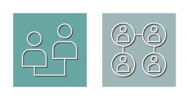 Connected Profiles and relation Icon vector