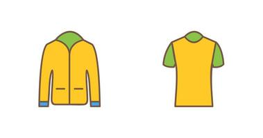 Mens Jacket and Polo Shirt Icon vector