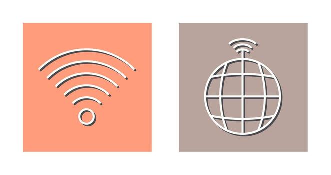 señal en usuario y global señales icono vector