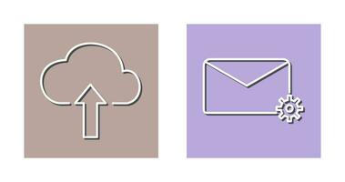 Upload to Cloud and Message Settings Icon vector