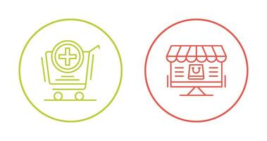 Add to Cart and Online Shopping Icon vector