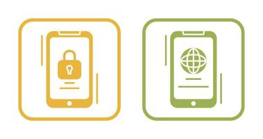 Browser and Lock Icon vector