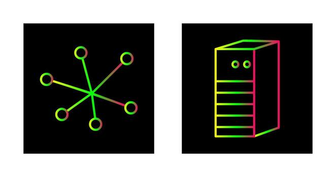 Internet and Server Network Icon vector