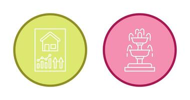 Profit and Fountain Icon vector