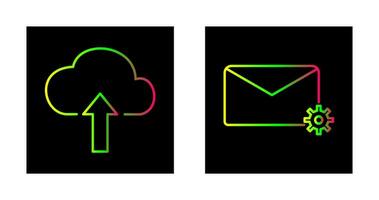 Upload to Cloud and Message Settings Icon vector