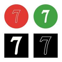 Number Seven Vector Icon