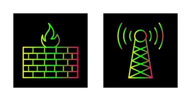 Firewall and Tower Icon vector