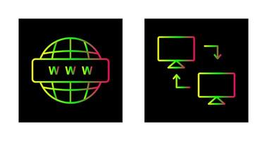 compartiendo sistemas y mundo amplio icono vector