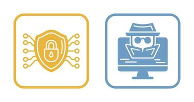 Protection and Spyware Icon vector