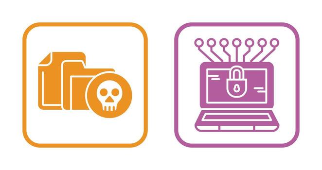 Infected File and Money Hacking Icon vector
