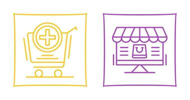 Add to Cart and Online Shopping Icon vector
