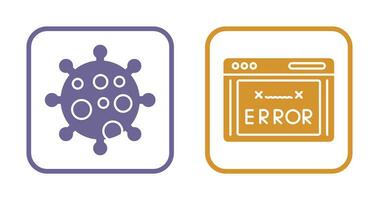 Virus and Error Code Icon vector