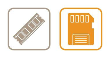 Ram and Memory Card Icon vector