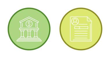 Bank and Contract Icon vector
