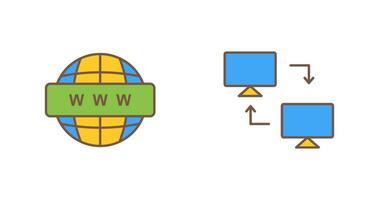 Sharing Systems and World Wide Icon vector