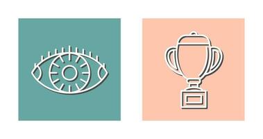 Vision and trophy Icon vector