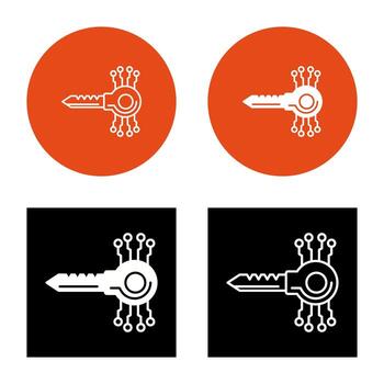 icono de vector de código clave