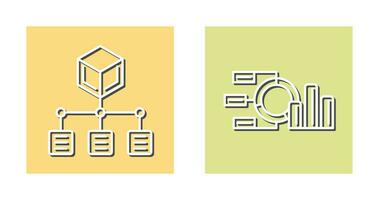Pie Chart and distribution Icon vector