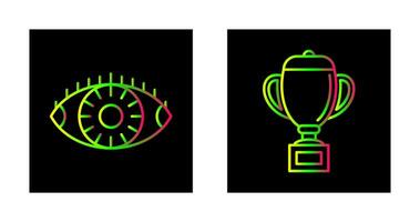 Vision and trophy Icon vector