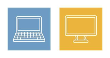 Laptop and Lcd  Icon vector