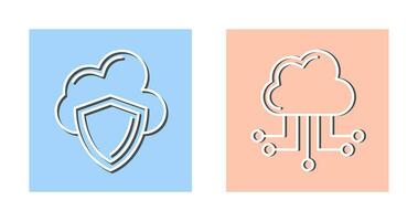 Cloud Computing and Shield Icon vector