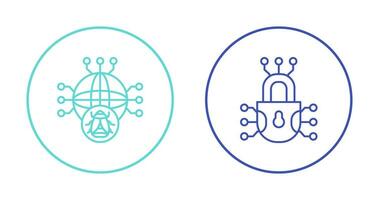 Global Malware and Cyber defence Icon vector