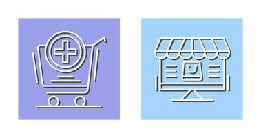 Add to Cart and Online Shopping Icon vector