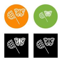 icono de vector de colector de mariposa