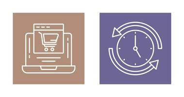 Add to Cart and Run time Icon vector